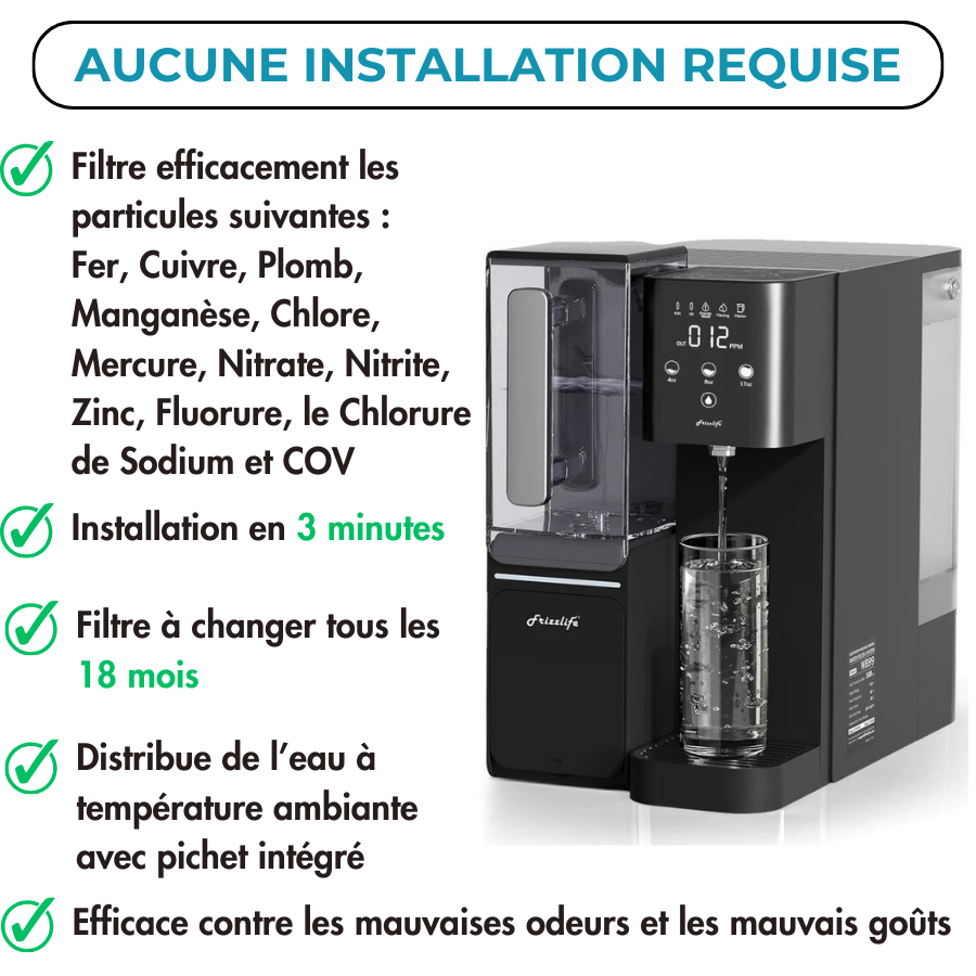 Système Filtration Avec Technologie FrizzLife (Filtration Seulement)